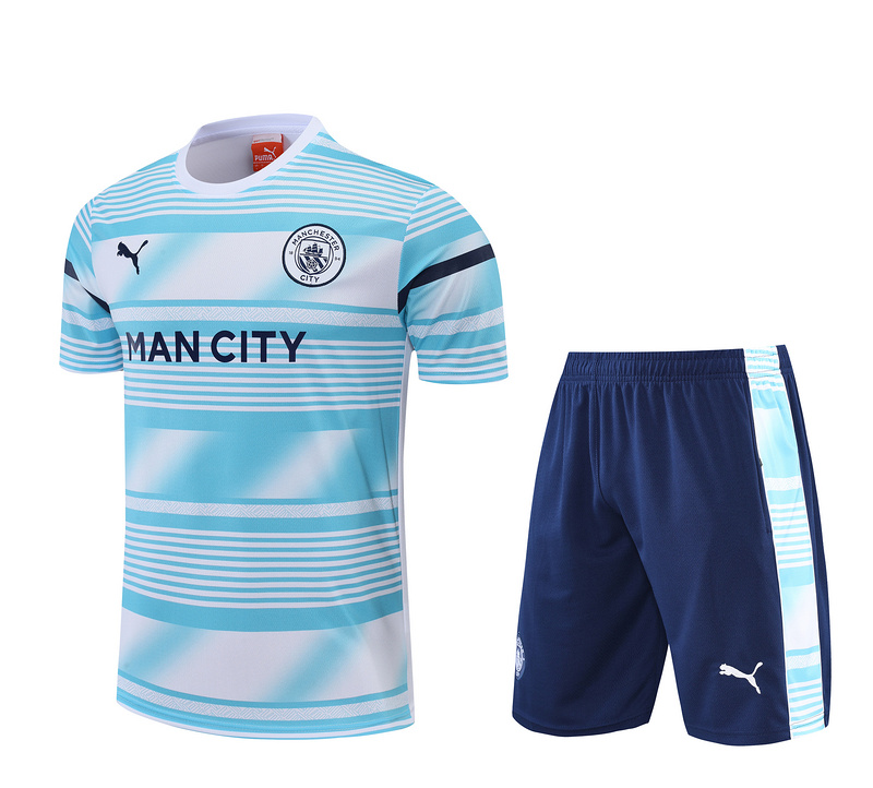 AAA Quality Man City 22/23 White/Sky Blue Training Kit Jerseys